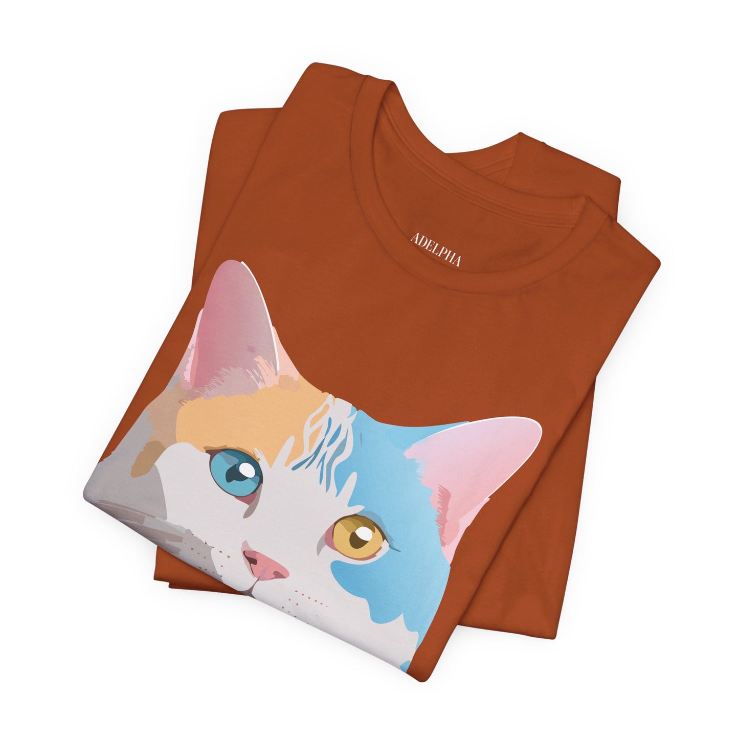 T-Shirt aus natürlicher Baumwolle mit Katze