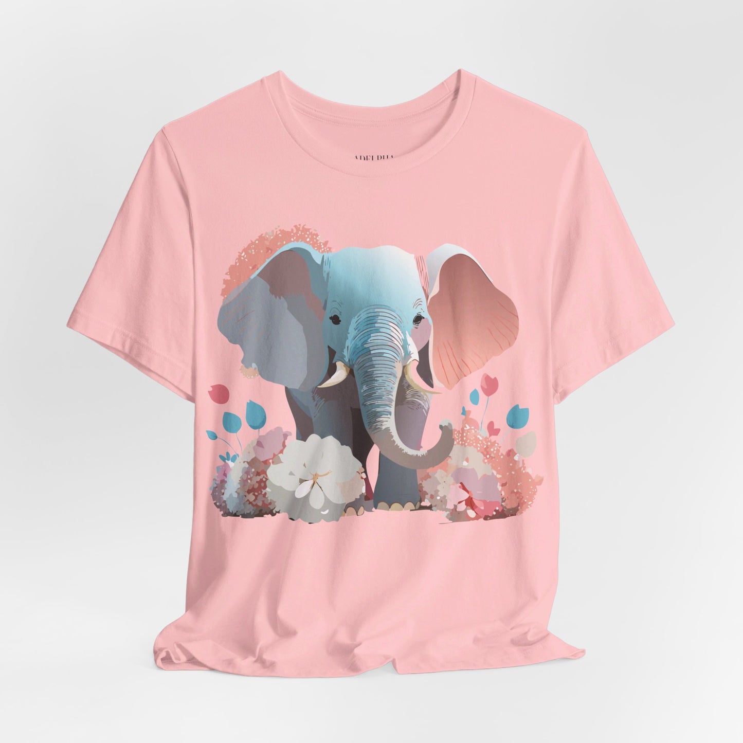 T-Shirt aus natürlicher Baumwolle mit Elefant