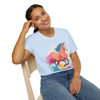 Unisex Horse Shirt Tee Gildan Softstyle 64000 Premium Ringspun Cotton