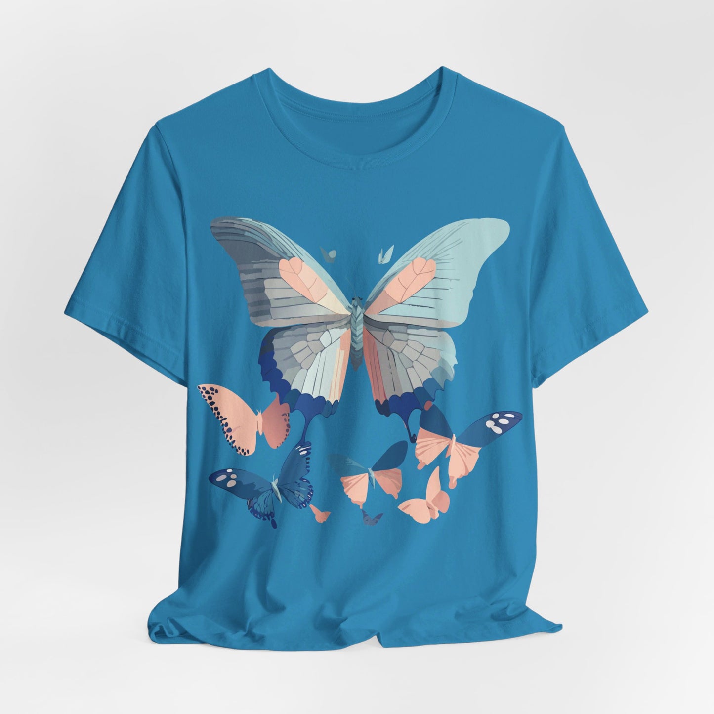 T-Shirt aus natürlicher Baumwolle mit Schmetterling