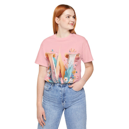 Natural Cotton Tee Shirt - Letters Collection - W Printify