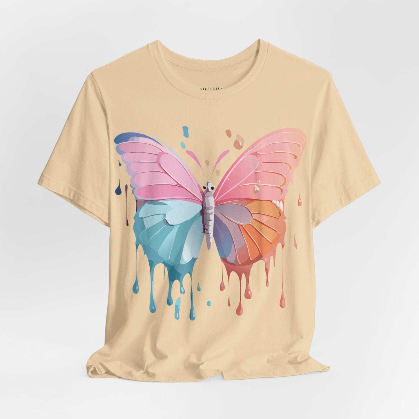 T-shirt en coton naturel avec papillon