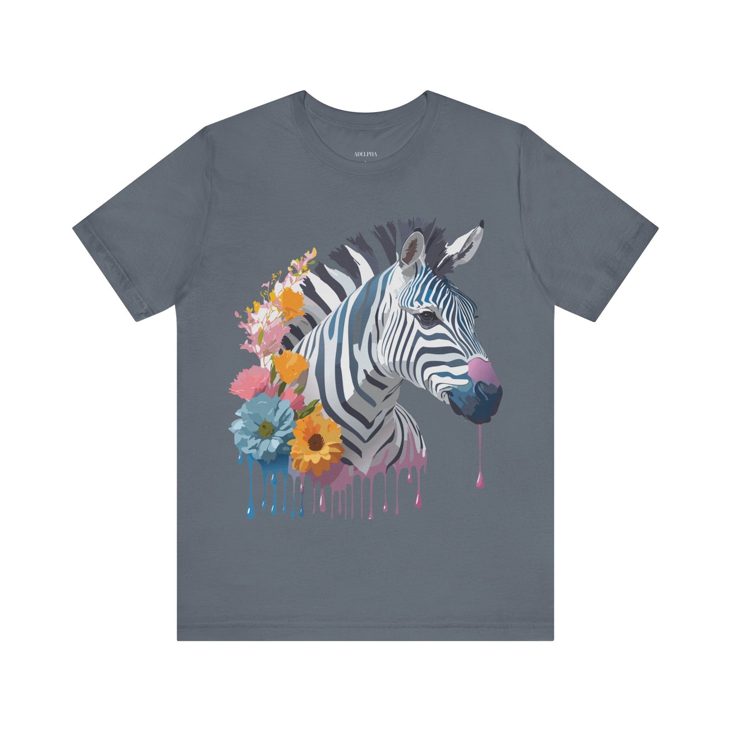 Natural Cotton Tee Shirt with Zebra