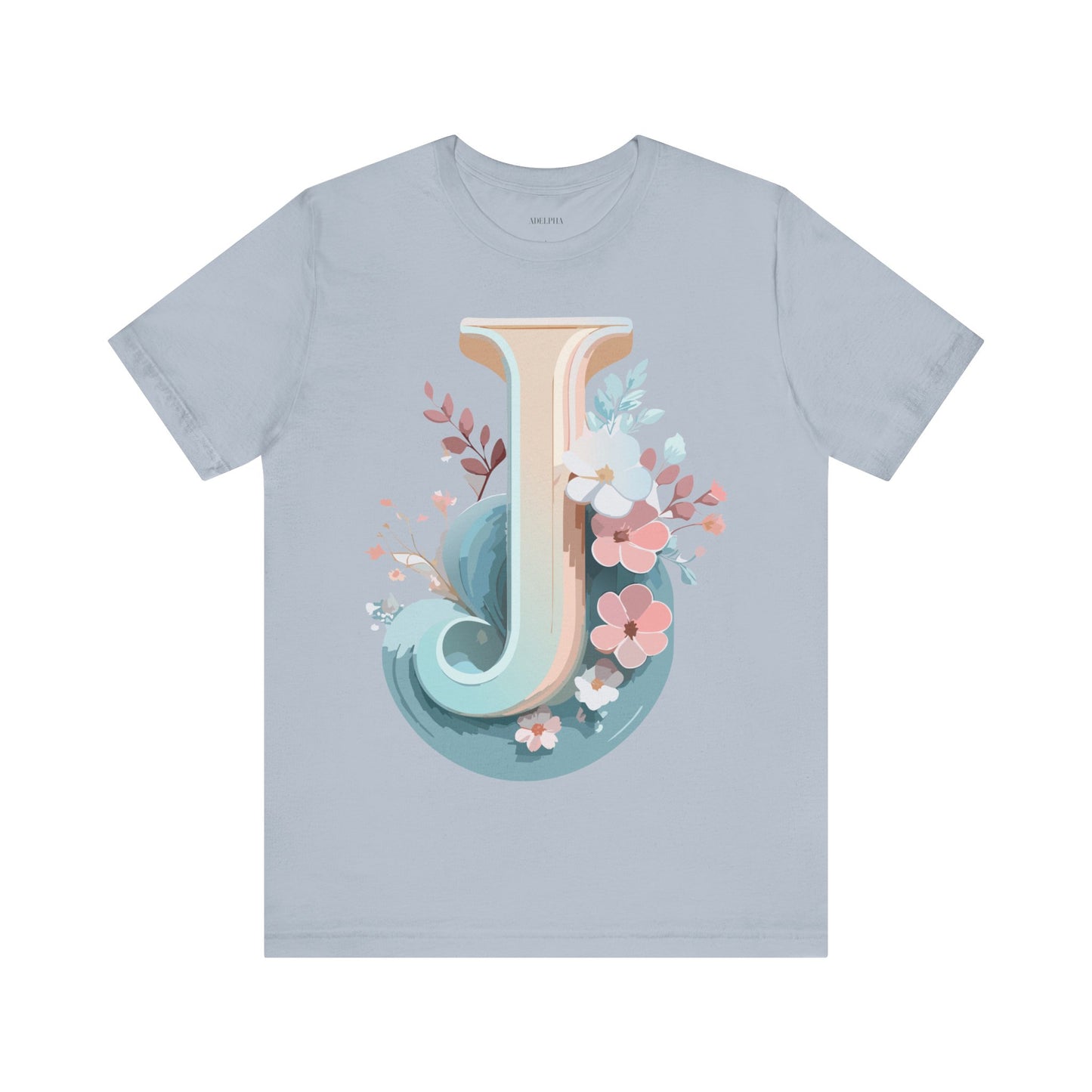 Natural Cotton Tee Shirt - Letters Collection - J