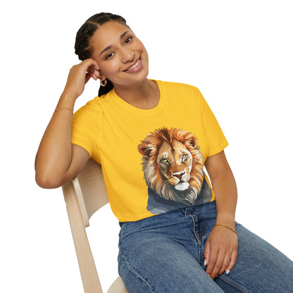 Lion Shirt Unisex Animal Tee Gildan Softstyle 64000 100 Percent Ring Spun Cotton