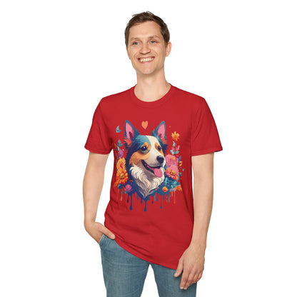 Animal Print Dog Shirt Unisex Softstyle Cotton Tee For Pet Lovers