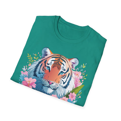 Unisex Tiger Shirt Gildan Softstyle 64000 Cotton Tee Everyday Comfort