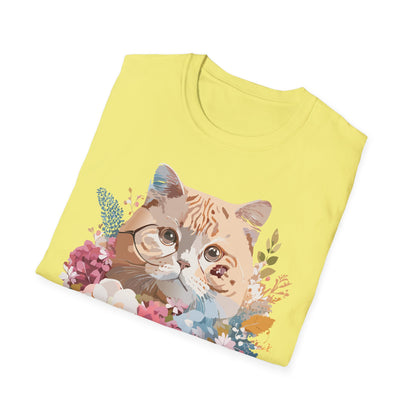 Cat Shirt Unisex Cat Tee Kitten Print Softstyle Gildan 64000