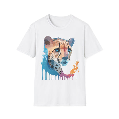 Cheetah Shirt Unisex Tee Softstyle Gildan 64000 100 Percent Ring Spun Cotton