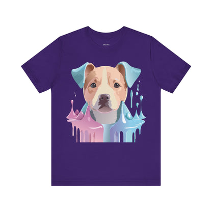 Natural Cotton Tee Shirt with Dog Printify
