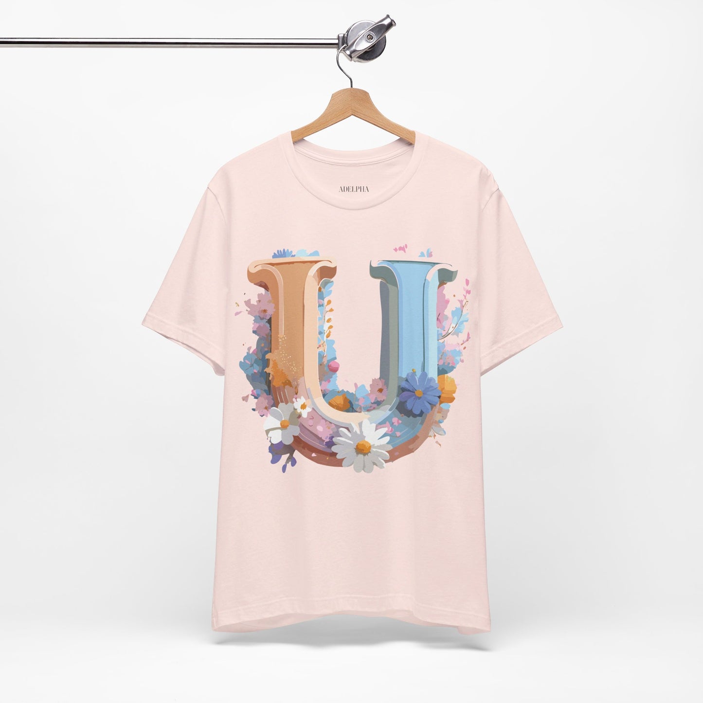 Natural Cotton Tee Shirt - Letters Collection - U