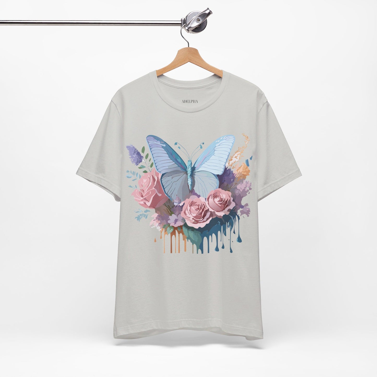 T-shirt en coton naturel avec papillon