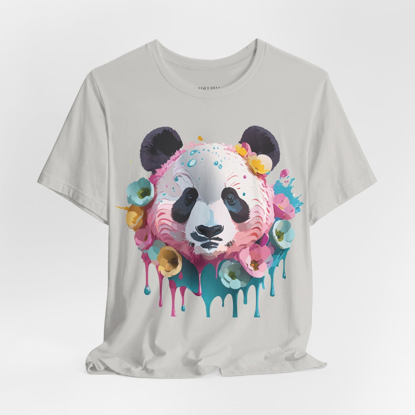 Natural Cotton Tee Shirt with Panda