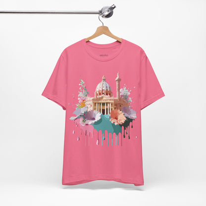 Natural Cotton Tee Shirt - Beautiful Places Collection - Rome Printify