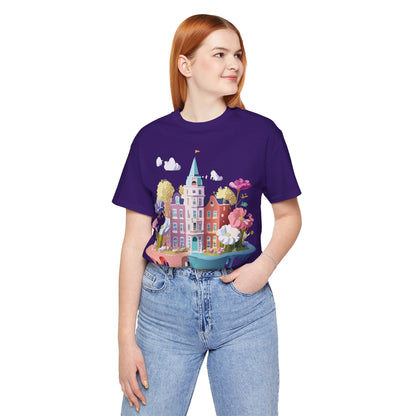 Natural Cotton Tee Shirt - Beautiful Places Collection - Amsterdam Printify