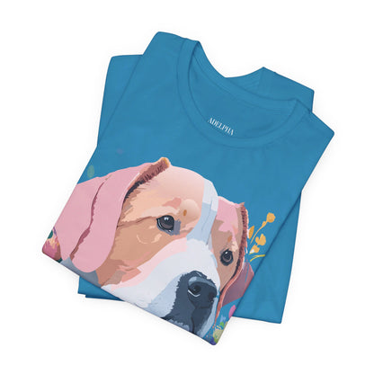 Natural Cotton Tee Shirt with Dog Printify