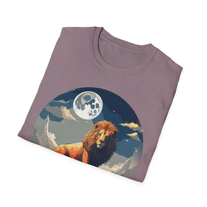 Lion Shirt Unisex Animal Tee Softstyle 64000 100 Percent Ring-Spun Cotton