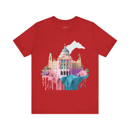 Natural Cotton Tee Shirt - Beautiful Places Collection - Madrid Printify