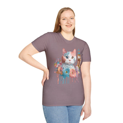 Cat Shirt Unisex Tee Softstyle 64000 Gildan Ring Spun Cotton