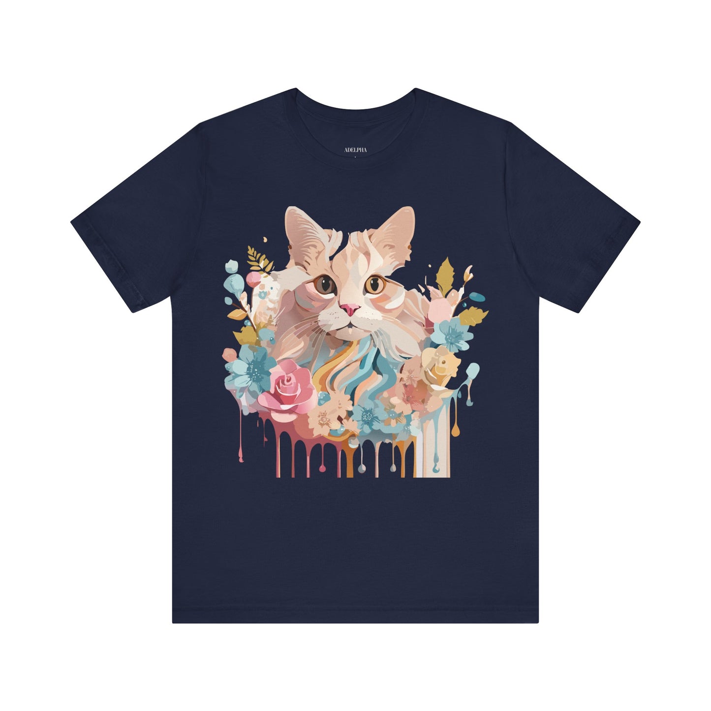 T-Shirt aus natürlicher Baumwolle mit Katze