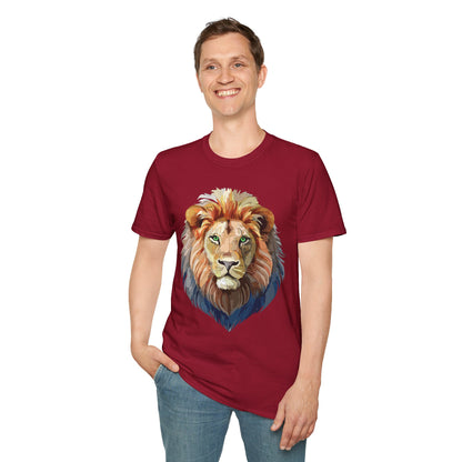 Lion Floral Tee Unisex Gildan Softstyle 64000 Cotton Short Sleeve Shirt