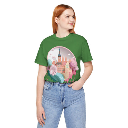 Natural Cotton Tee Shirt - Beautiful Places Collection - Prague Printify