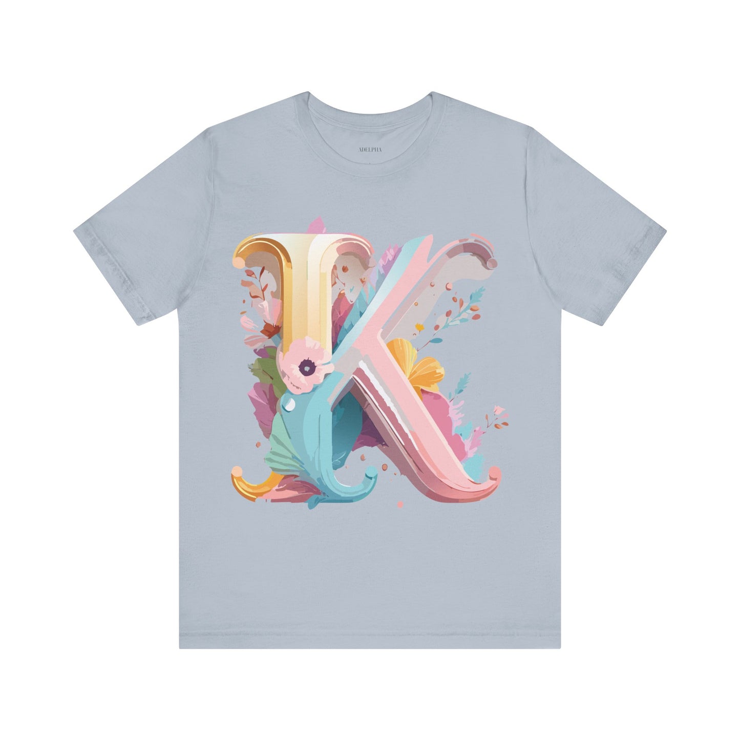 Natural Cotton Tee Shirt - Letters Collection - K