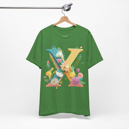 Natural Cotton Tee Shirt - Letters Collection - X Printify