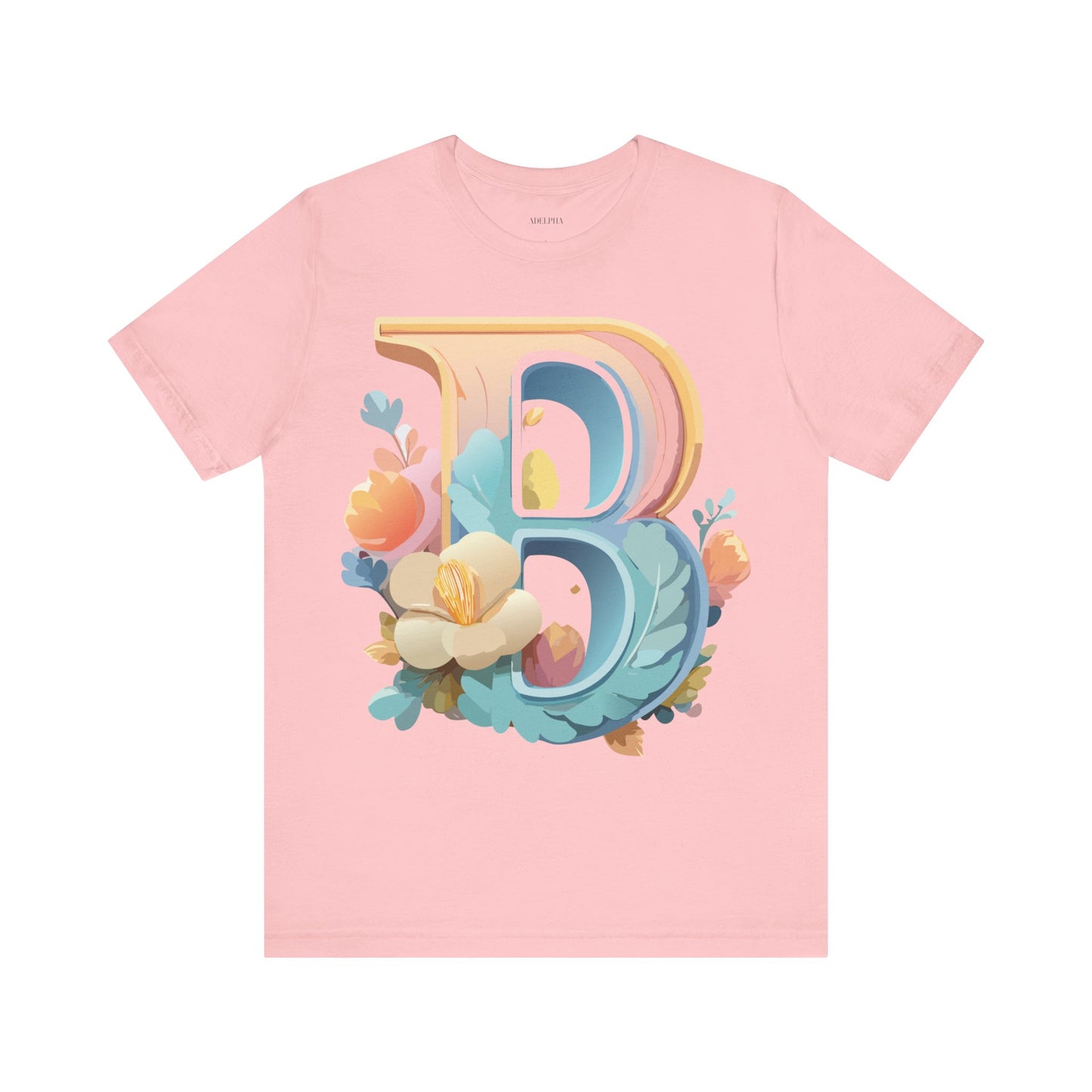 Natural Cotton Tee Shirt - Letters Collection - B