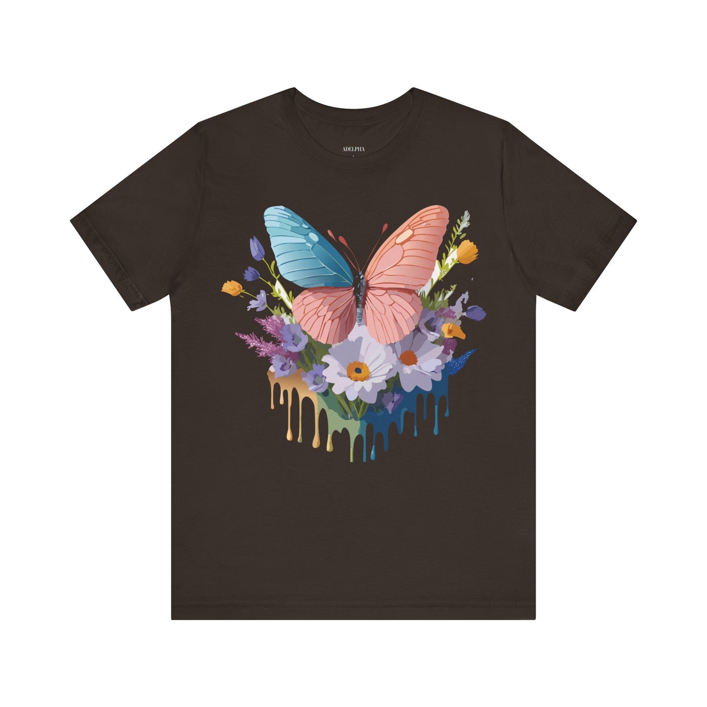 T-Shirt aus natürlicher Baumwolle mit Schmetterling