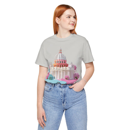 Natural Cotton Tee Shirt - Beautiful Places Collection - Rome Printify