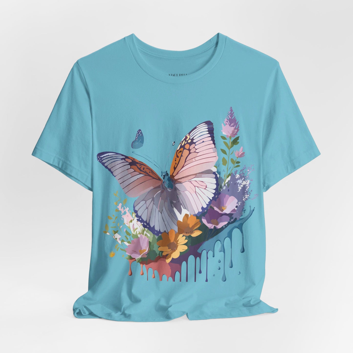 T-shirt en coton naturel avec papillon