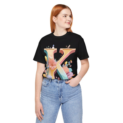 Natural Cotton Tee Shirt - Letters Collection - K Printify