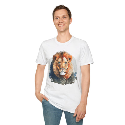 Lion Shirt Unisex Animal Tee Gildan Softstyle 64000 100 Percent Ring Spun Cotton