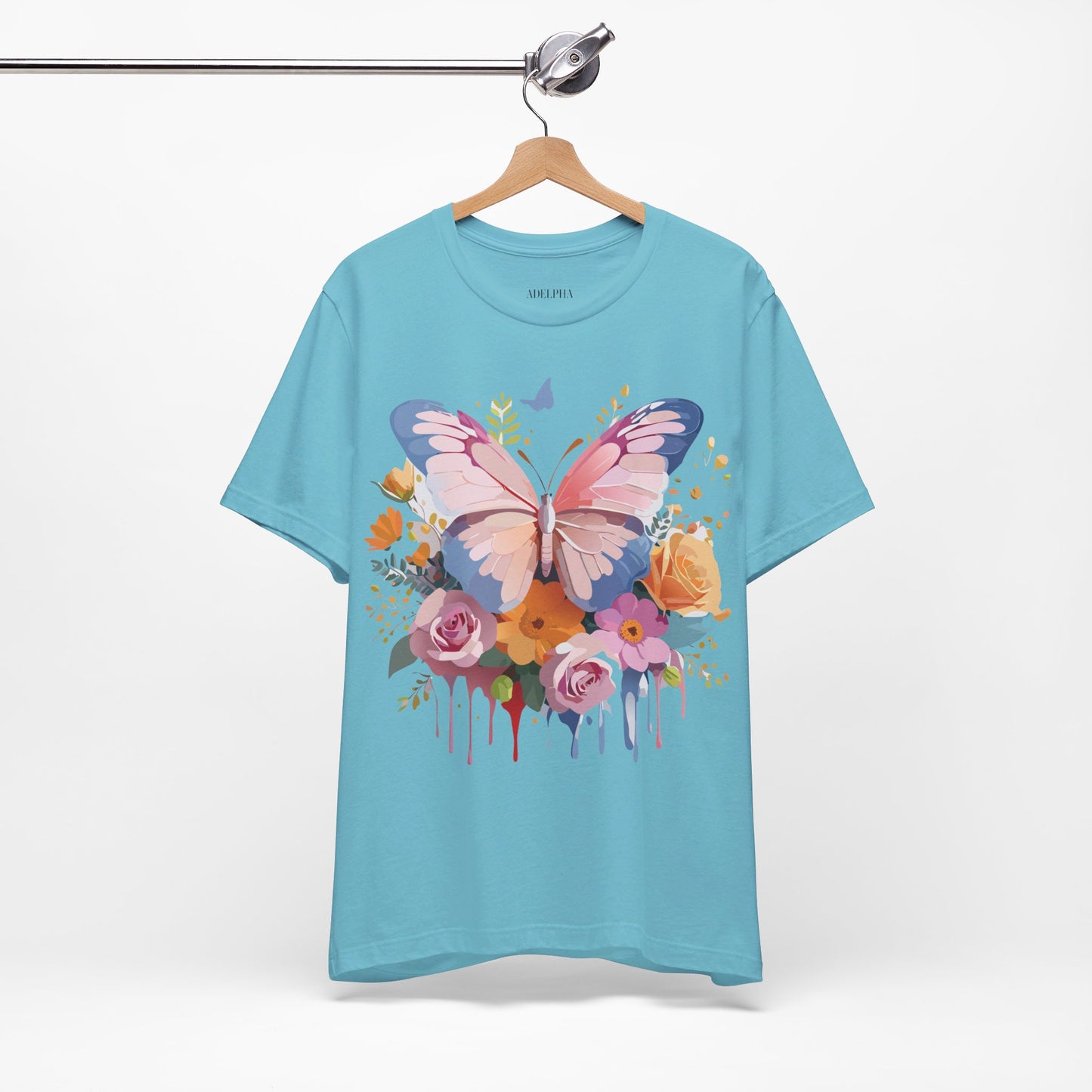 T-shirt en coton naturel avec papillon