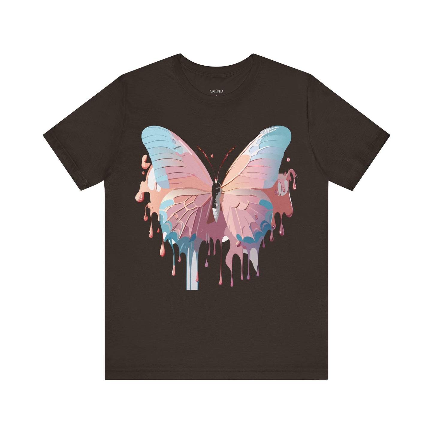 Natural Cotton Tee Shirt with Butterfly