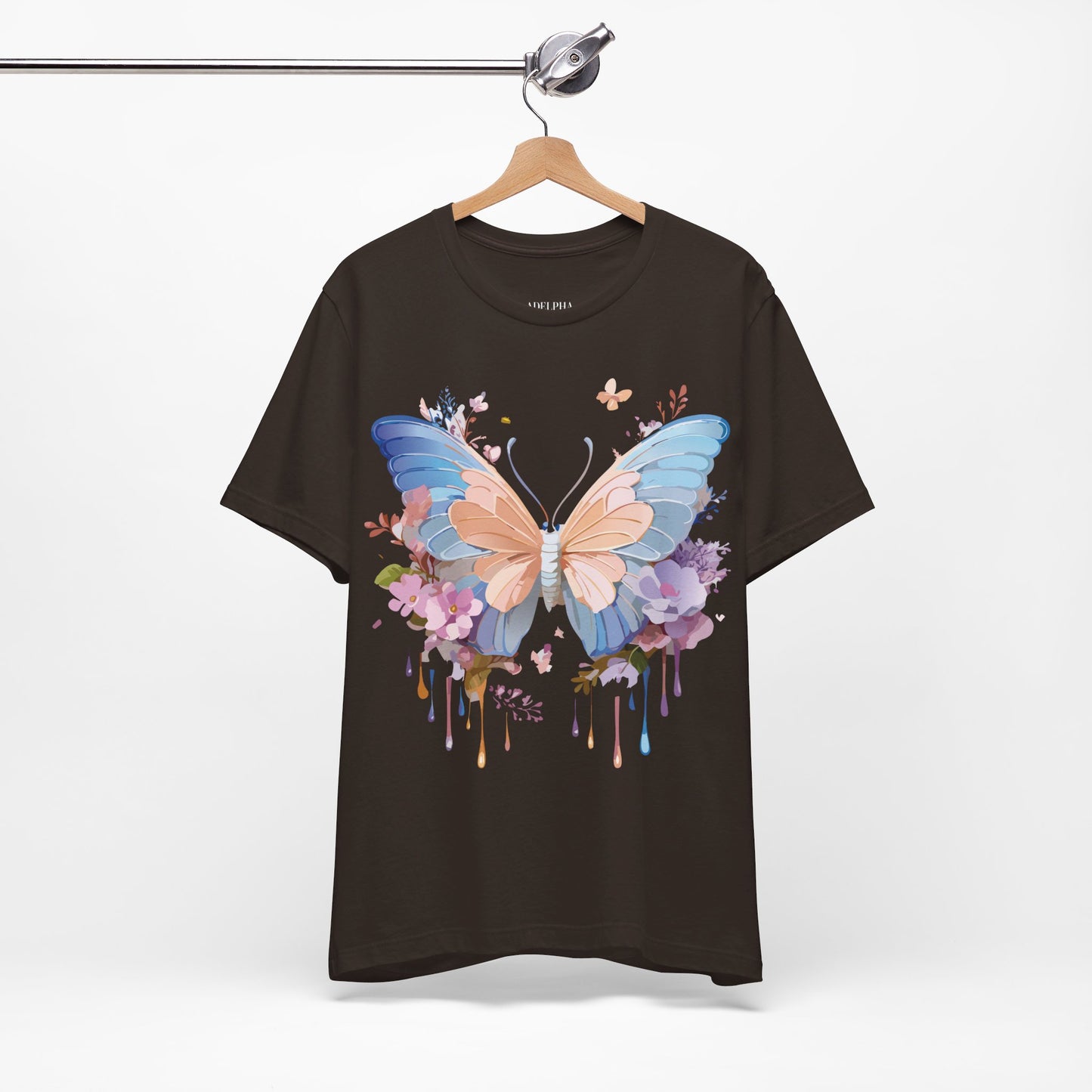 T-shirt en coton naturel avec papillon