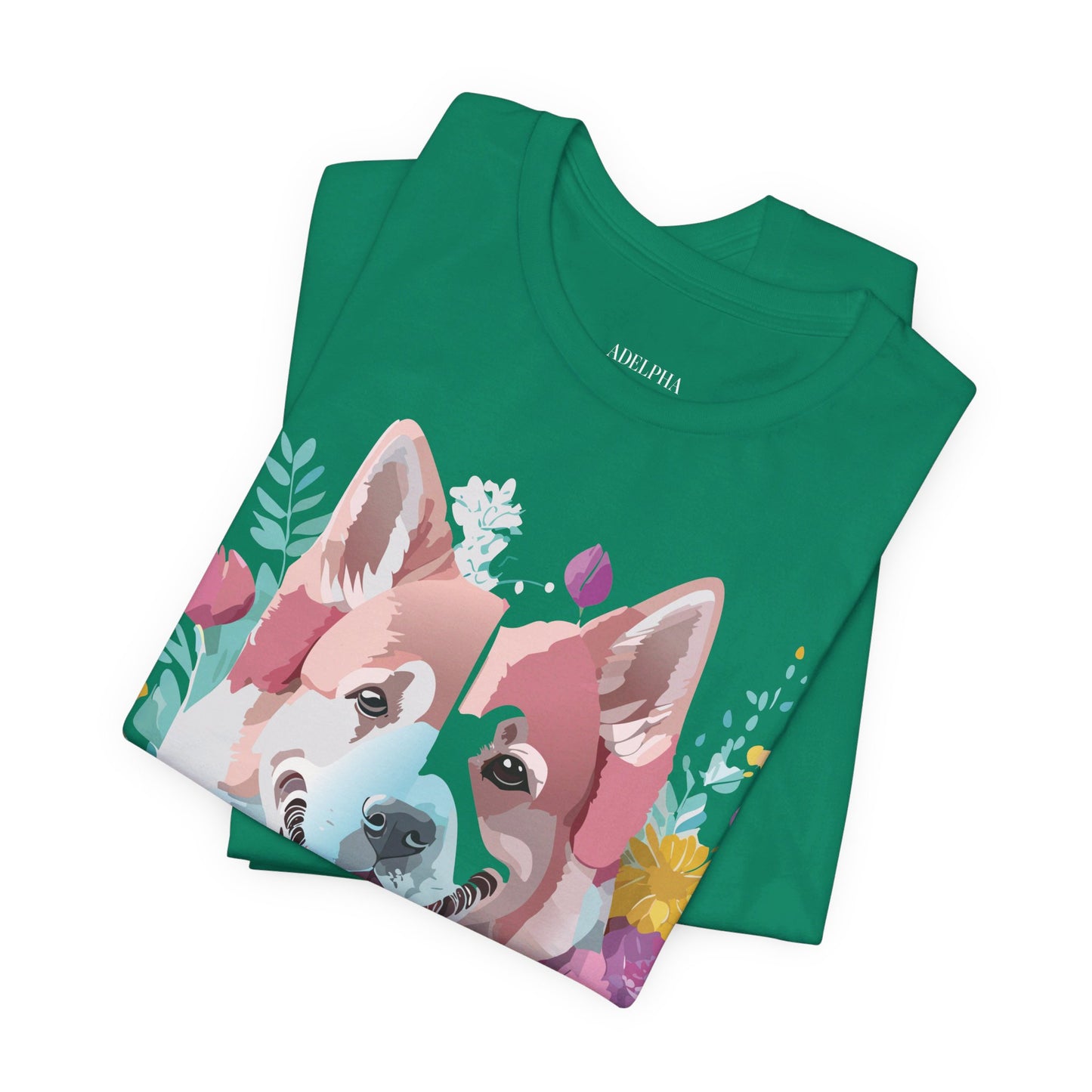 T-shirt en coton naturel avec chien