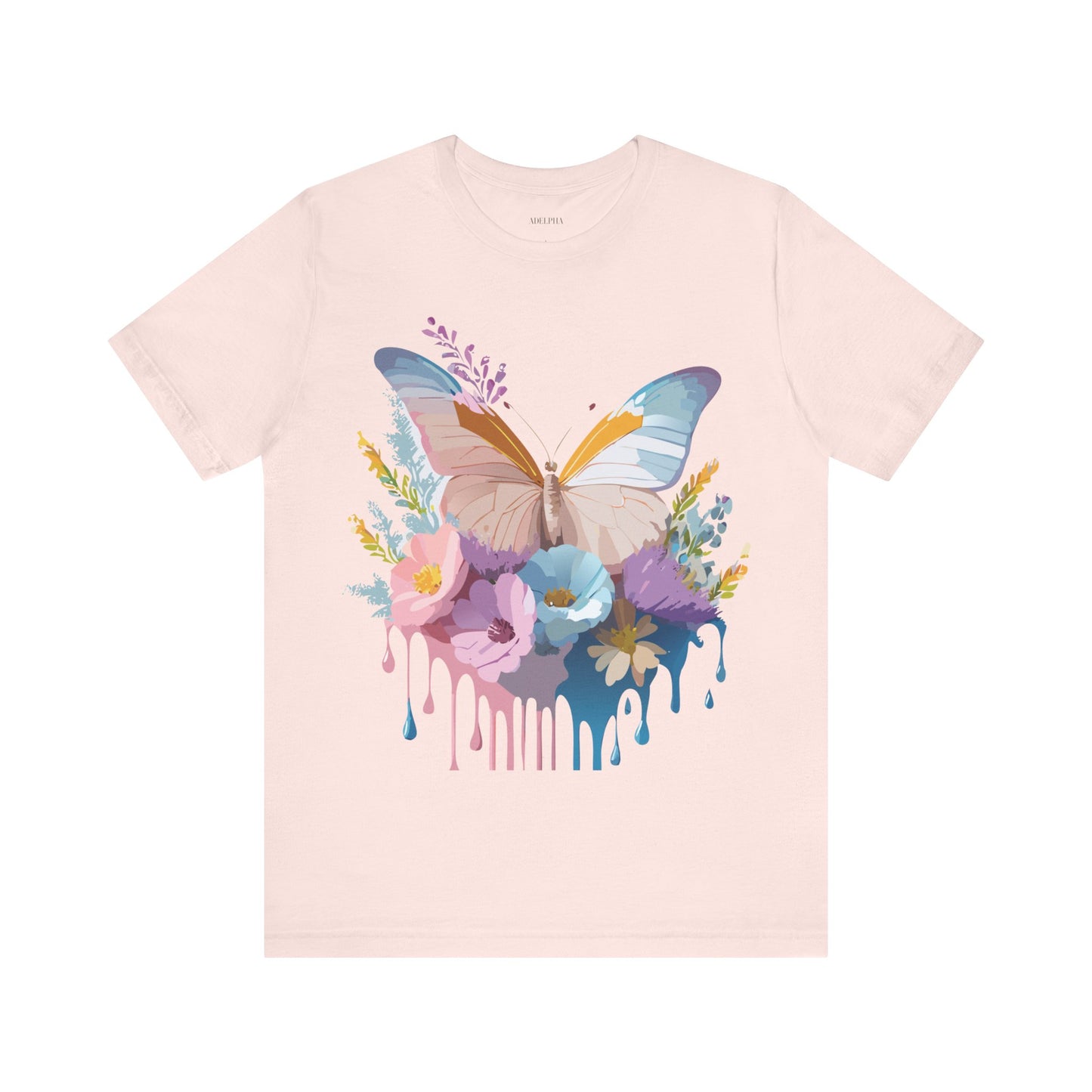 T-shirt en coton naturel avec papillon