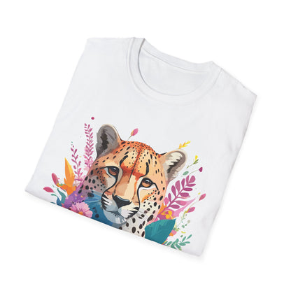 Unisex Cheetah Print Tee Softstyle Gildan 64000 Lightweight Apparel