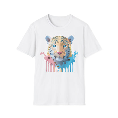 Unisex Cheetah Print Gildan Softstyle 64000 Short Sleeve T Shirt