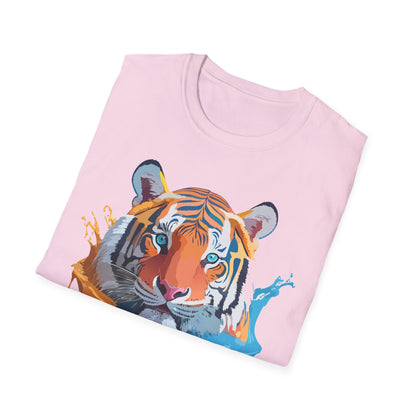 Tiger Shirt Unisex Animal Tee Ring Spun Cotton Gildan Softstyle Short Sleeve