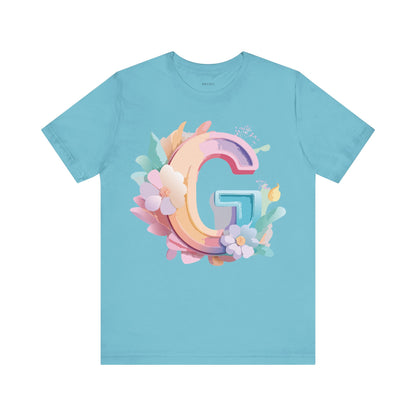 Natural Cotton Tee Shirt - Letters Collection - G Printify