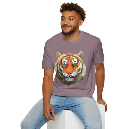 Tiger Shirt Unisex Animal Tee Gildan Softstyle 64000 Cotton Tee