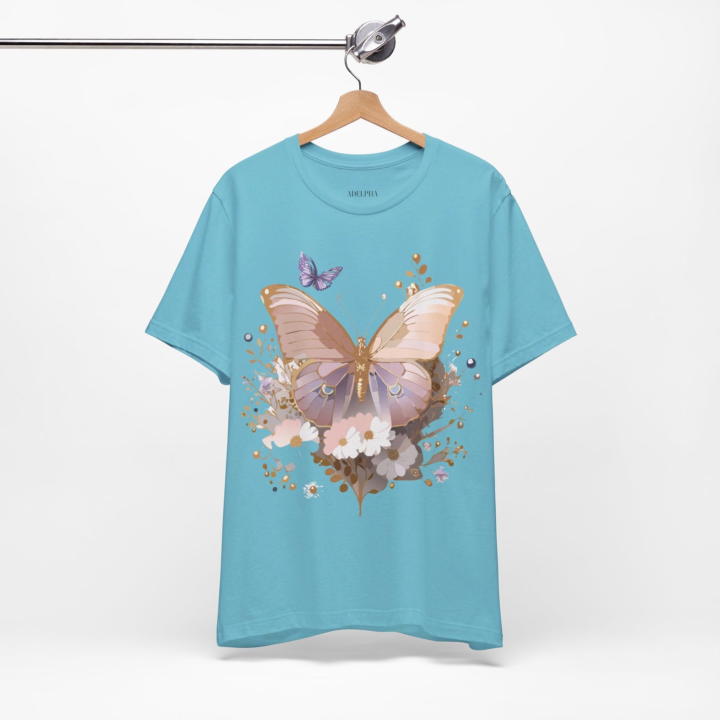 T-shirt en coton naturel avec papillon