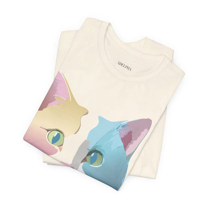 Natural Cotton Tee Shirt with Cat Printify