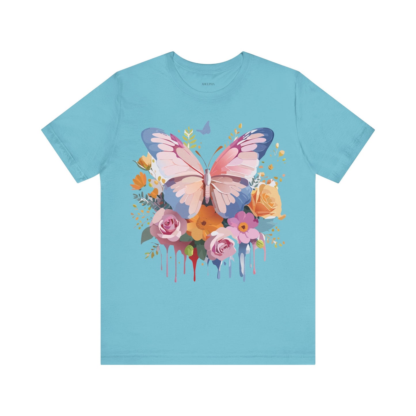 T-shirt en coton naturel avec papillon