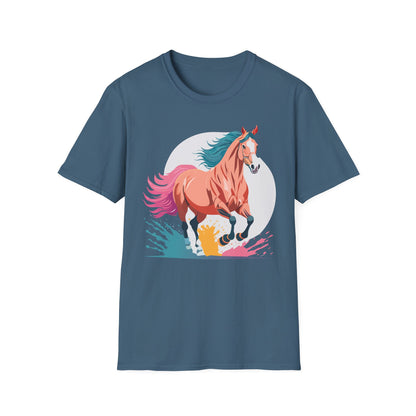 Unisex Horse Shirt Tee Gildan Softstyle 64000 Premium Ringspun Cotton
