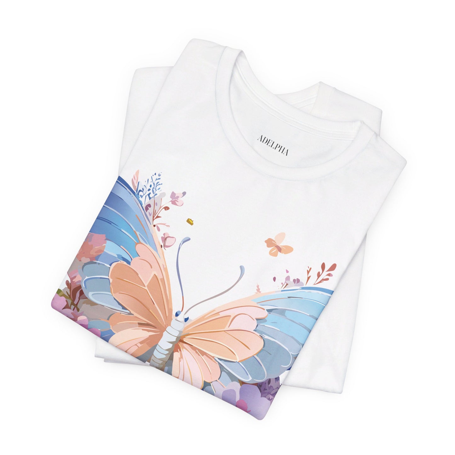 T-shirt en coton naturel avec papillon