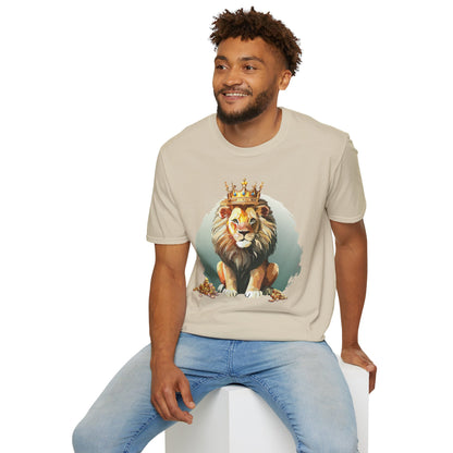 Unisex Lion Shirt Animal Tee Softstyle Gildan 64000 100 Percent Cotton Tee